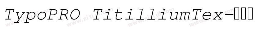 TypoPRO TitilliumTex字体转换